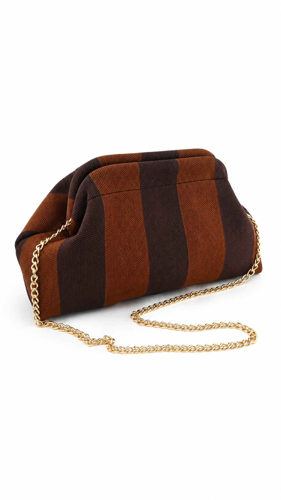 Clutch bag a righe