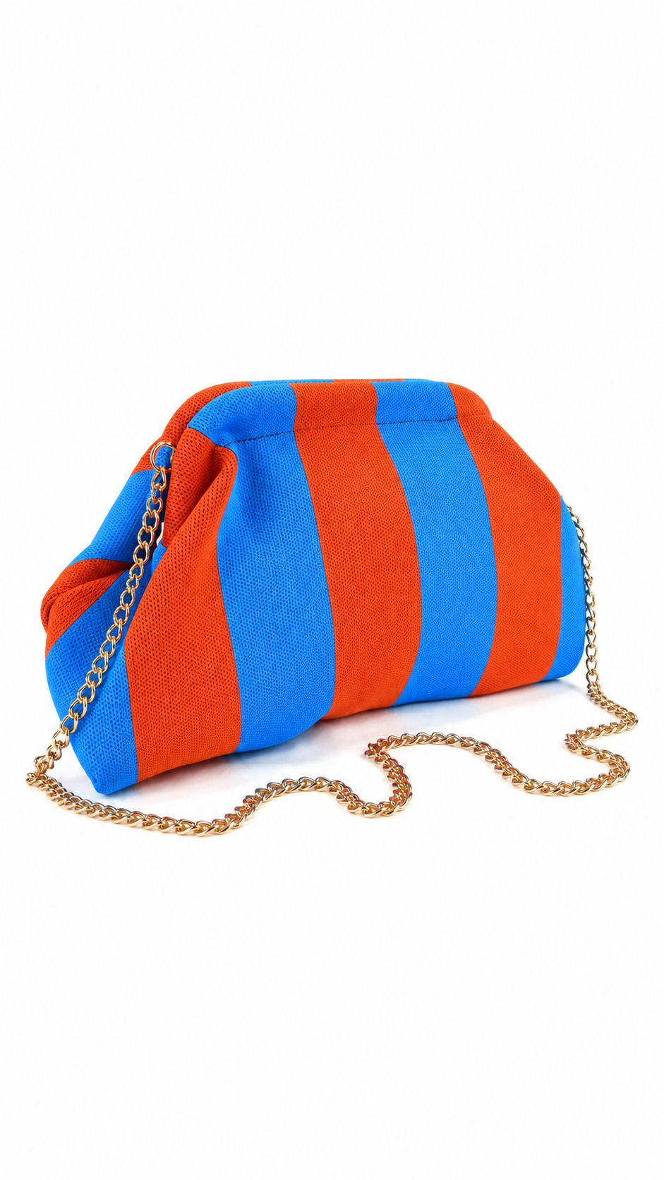 Clutch bag a righe