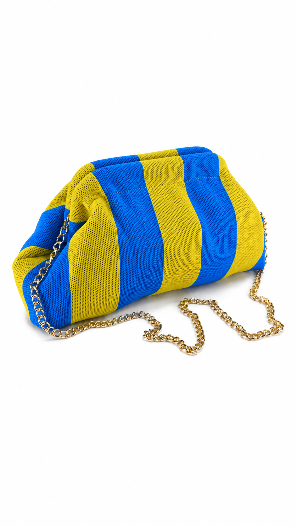 Clutch bag a righe