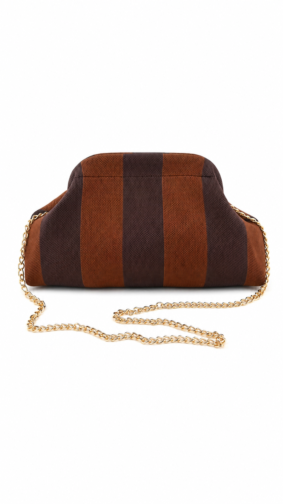 Clutch bag a righe