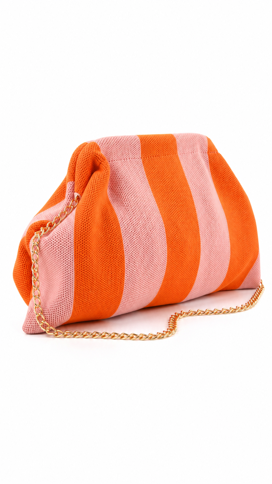Clutch bag a righe