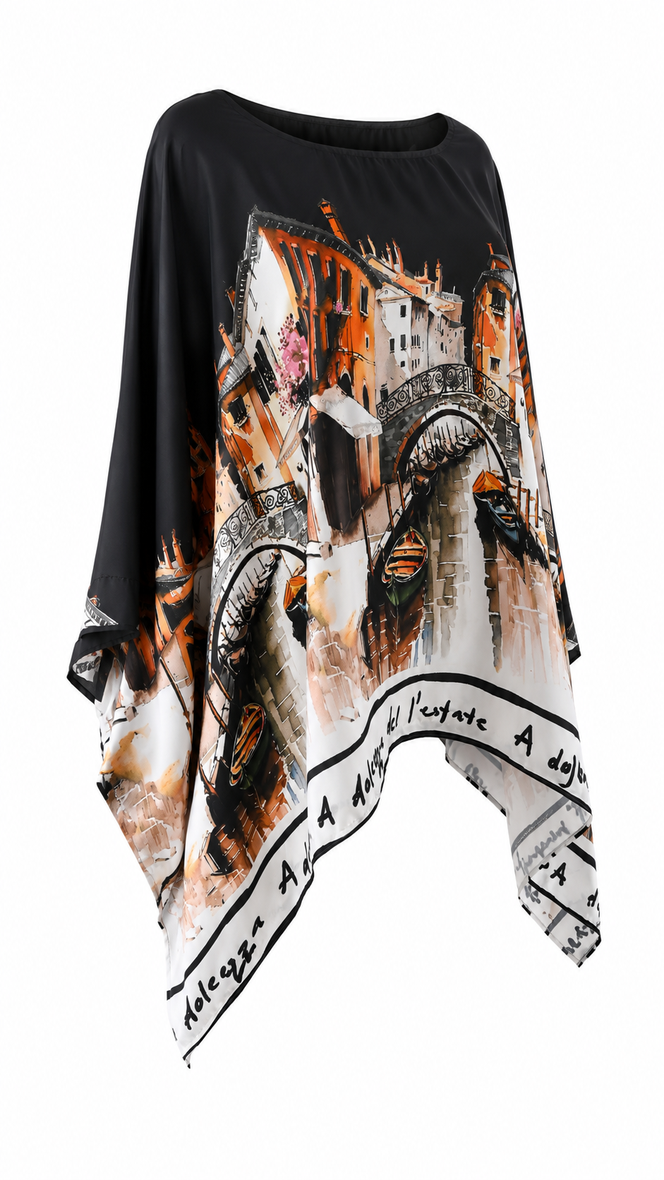 Casacca modello poncho stile veneziano